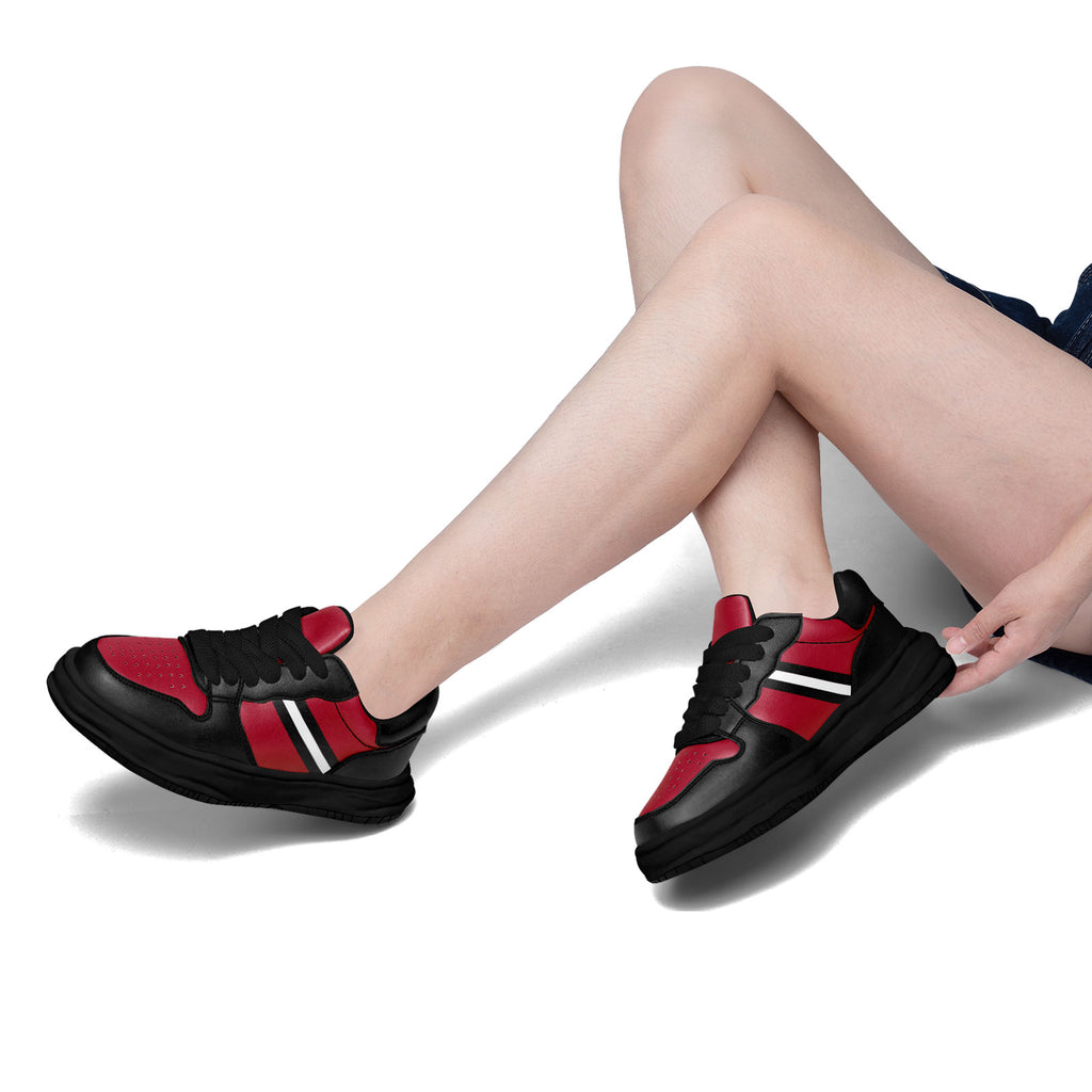 Custom Red Black Atlanta Shoes Personalized Sneaker FN032-D020389-3