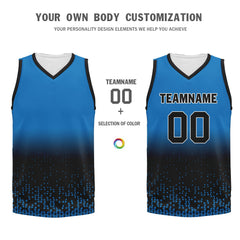 Custom Blue Black Fade Fashion Sports Uniform Basketball Jersey BBJ01-D020102-11