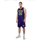 Custom Purple Green Gold City Edition Personalized Sports Uniform Authentic Basketball Jersey BBJ01-D06101-19