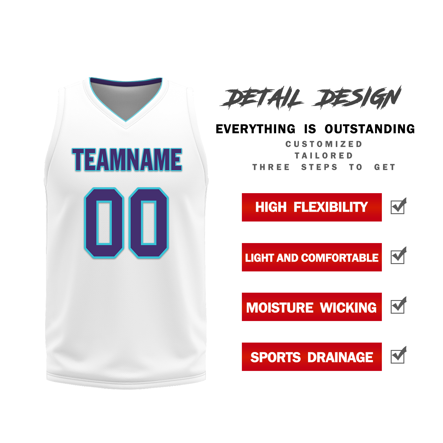 Custom Purple White Classic Style Reversible Basketball Uniform Personalized Ordinary BBJR-D017014