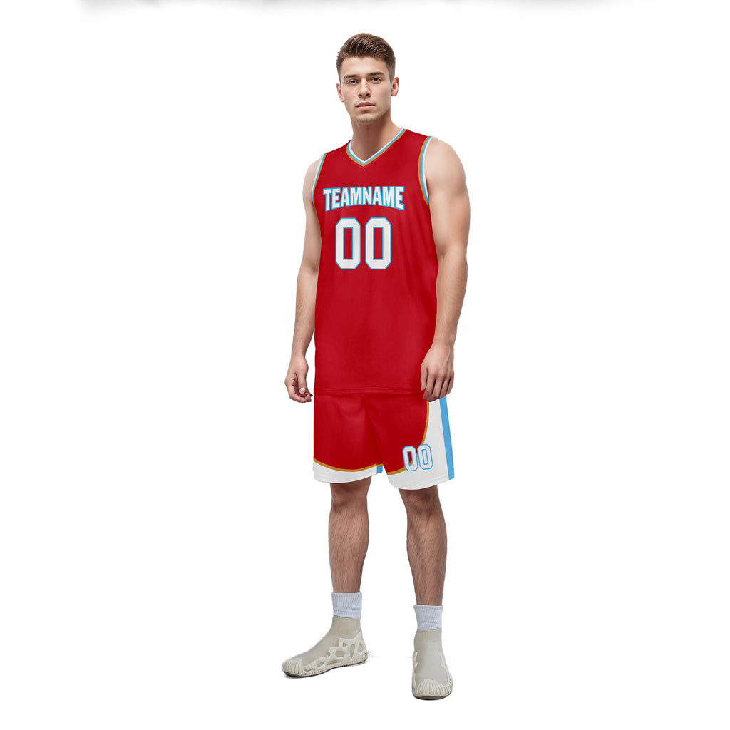 Custom Red White Blue City Edition Personalized Sports Uniform Authentic Basketball Jersey BBJ01-D06101-15