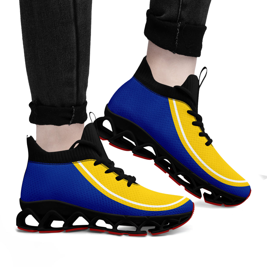Custom Blue Yellow Maxsoul Shoes Personalized Sneaker FN030XD-D020388-25