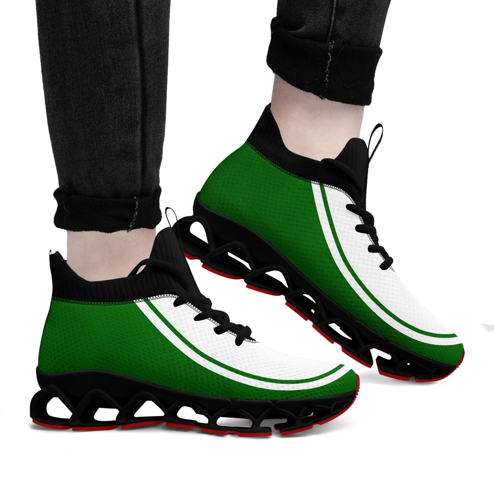 Custom Green White Maxsoul Shoes Personalized Sneaker FN030XD-D020388-20