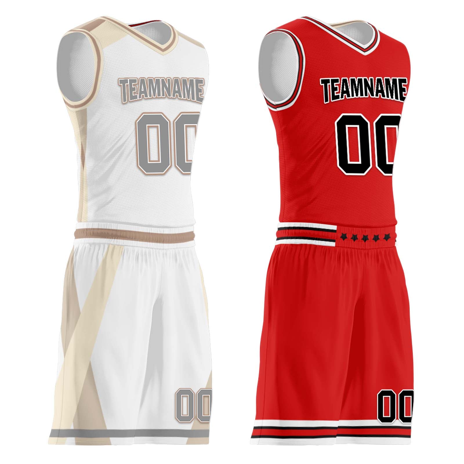 Custom White Gold Copper Chicago City Edition Personalized Reversible Basketball Set Sports Basketball Jersey BBJ01R-D0610-5