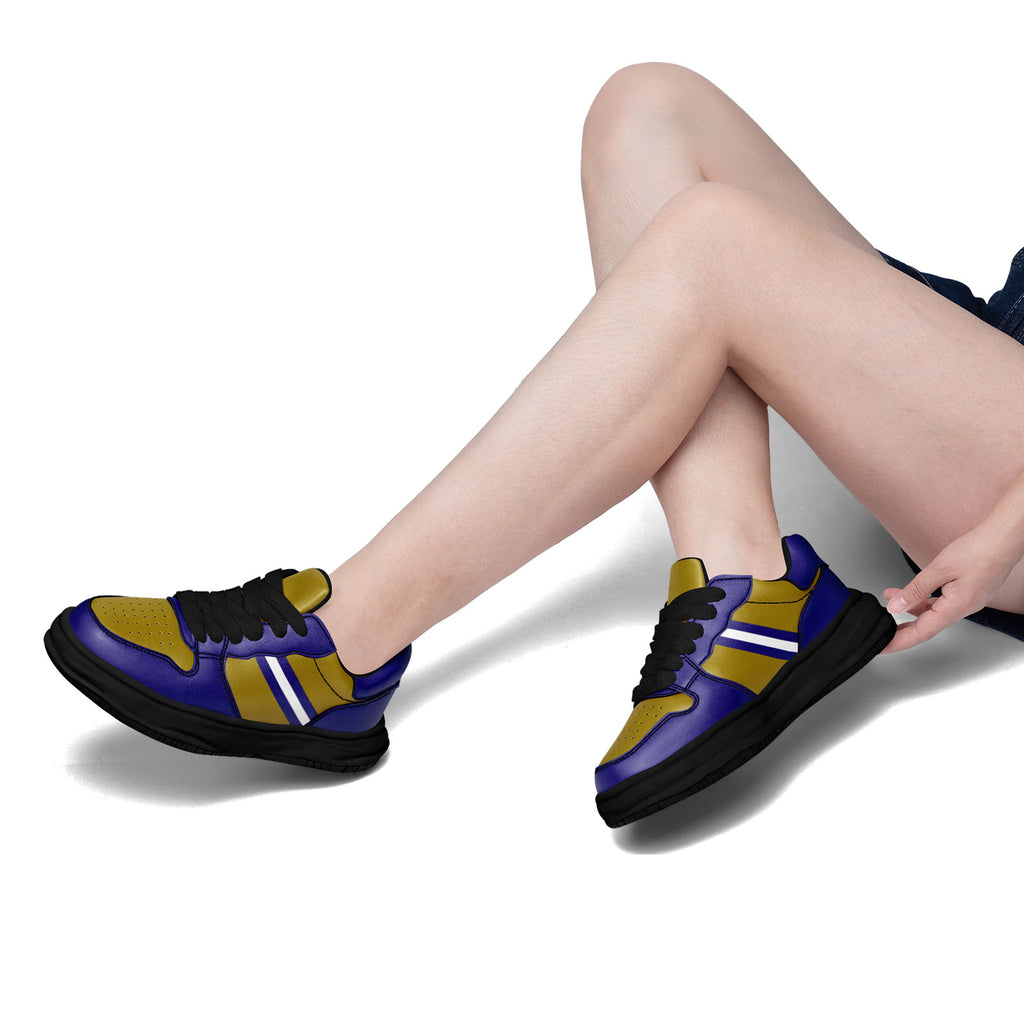 Custom Purple Yellow Baltimore Shoes Personalized Sneaker FN032-D020389-2