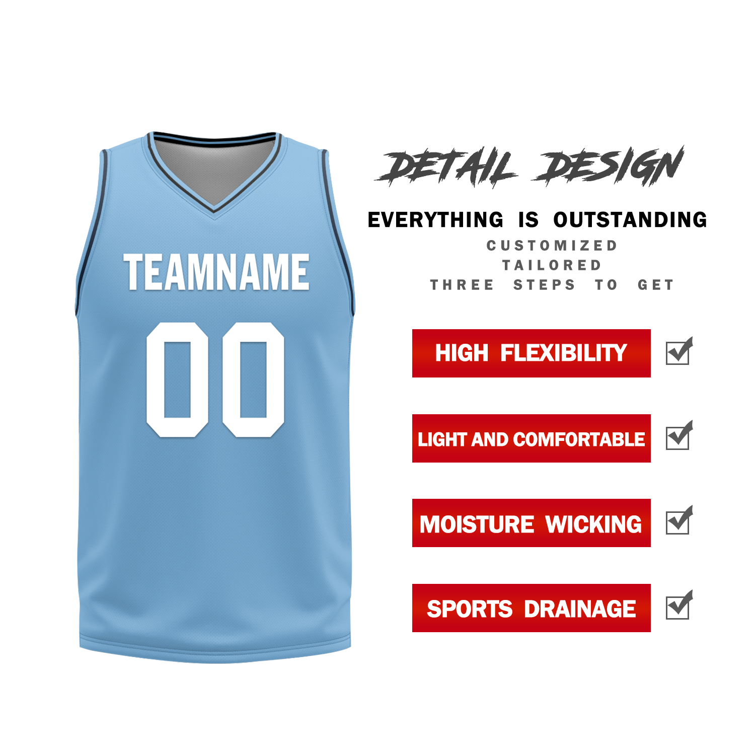 Custom Blue Classic Style Reversible Basketball Uniform Personalized Ordinary BBJR-D017032