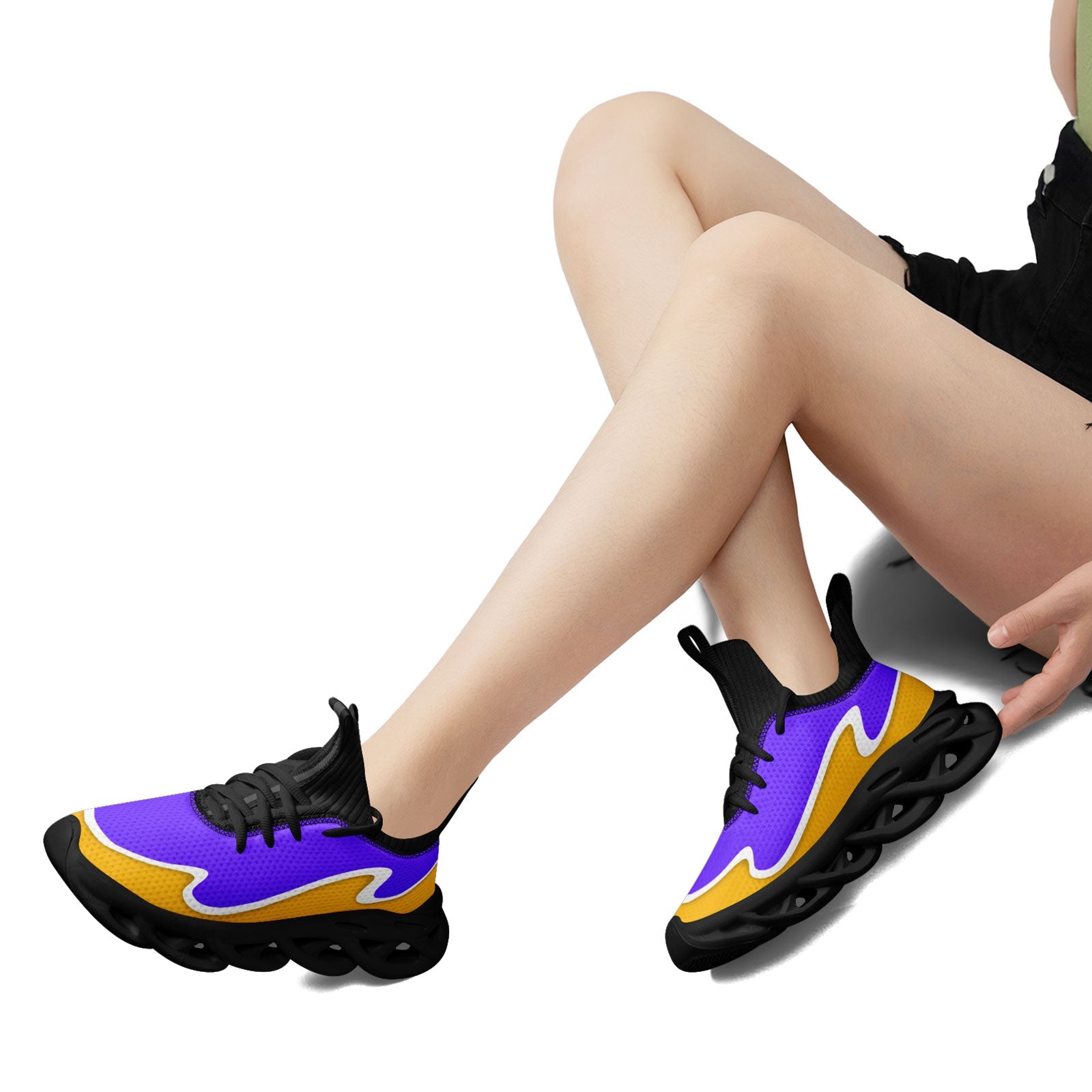 Custom Purple Yellow Maxsoul Shoes Personalized Sneaker FN030A-E020011-7