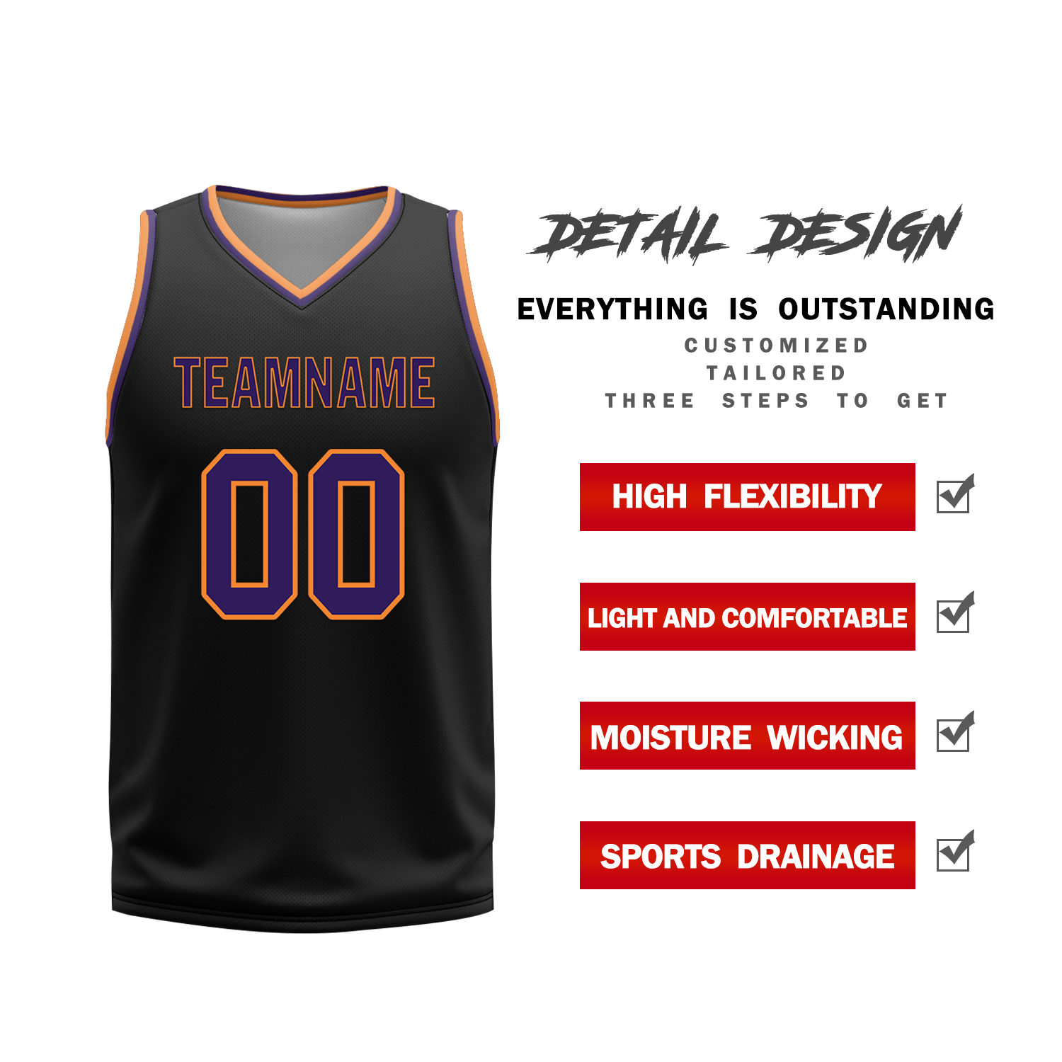 Custom White Black Classic Style Reversible Basketball Uniform Personalized Ordinary BBJR-D017057