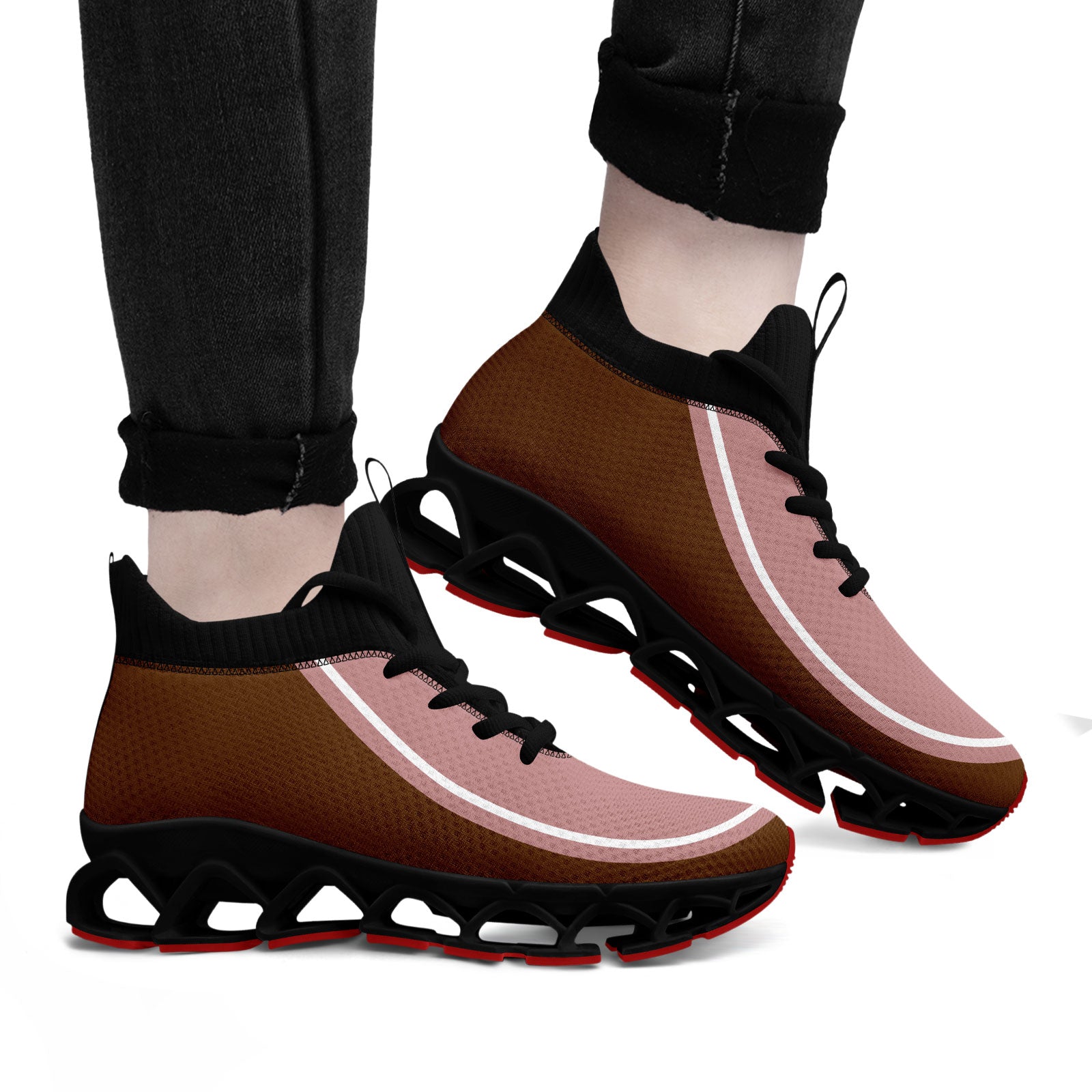 Custom Dark Pink Brown Maxsoul Shoes Personalized Sneaker FN030XD-D020388-18