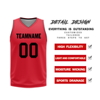 Custom Black Red Classic Style Reversible Basketball Uniform Personalized Ordinary BBJR-D017018