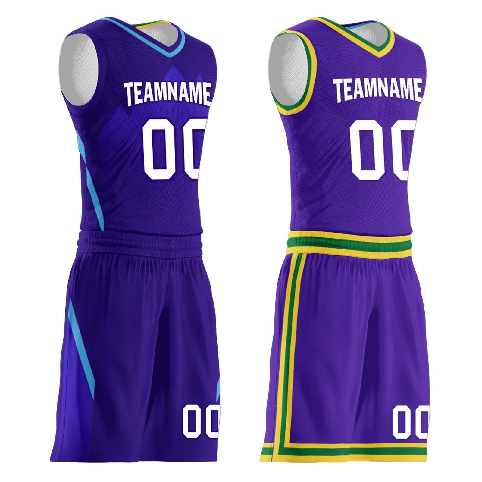 Custom Purple White Utah City Edition Personalized Reversible Basketball Set Sports Basketball Jersey BBJ01R-D0610-29