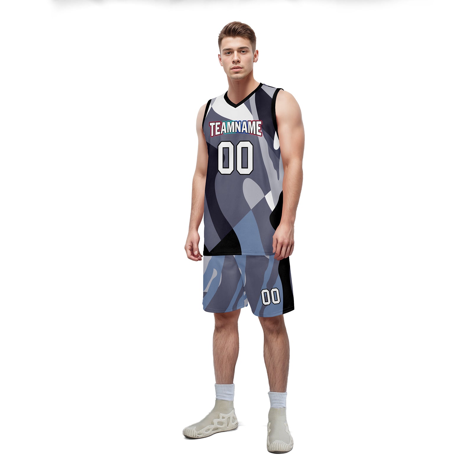 Custom Cyan Blue Camouflage City Edition Personalized Sports Uniform Authentic Basketball Jersey BBJ01-D06101-3