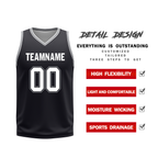 Custom White Black Classic Style Reversible Basketball Uniform Personalized Ordinary BBJR-D017051