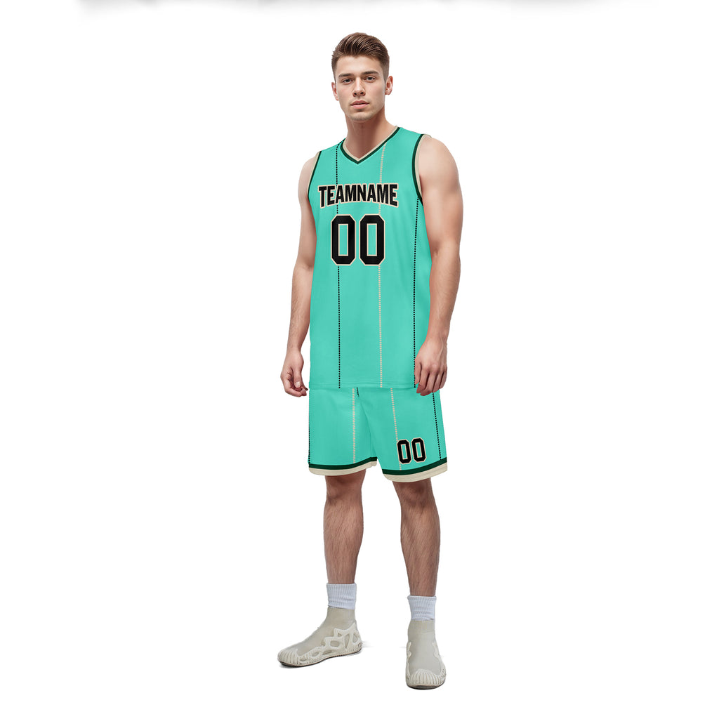 Custom Mint Green Black City Edition Personalized Sports Uniform Authentic Basketball Jersey BBJ01-D06101-4