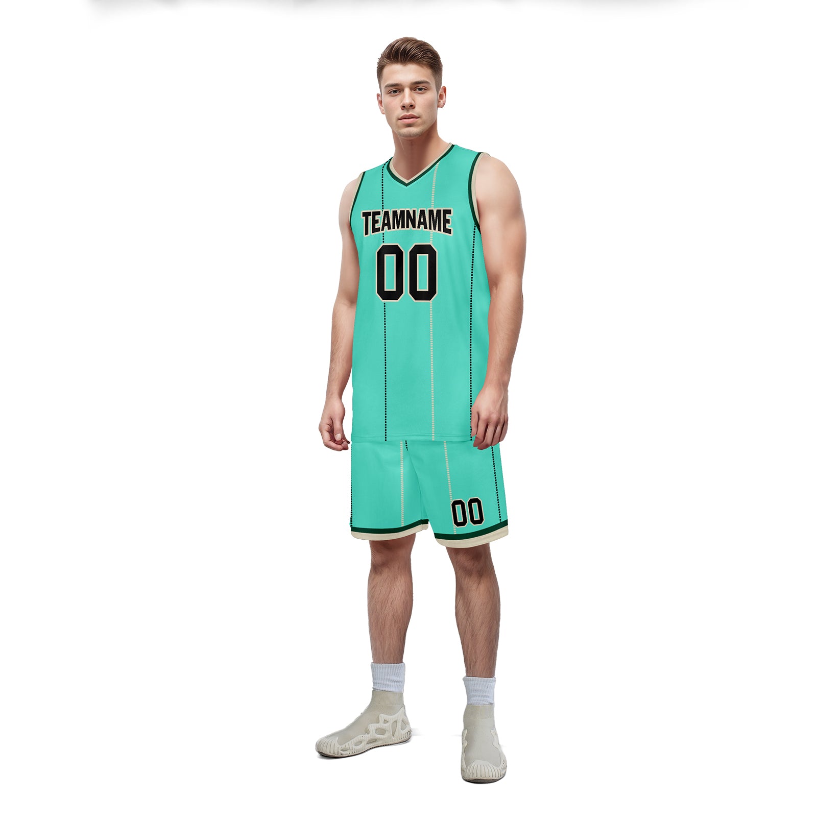 Custom Mint Green Black City Edition Personalized Sports Uniform Authentic Basketball Jersey BBJ01-D06101-4