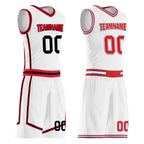 Custom Red White Black Houston City Edition Personalized Reversible Basketball Set Sports Basketball Jersey BBJ01R-D0610-11