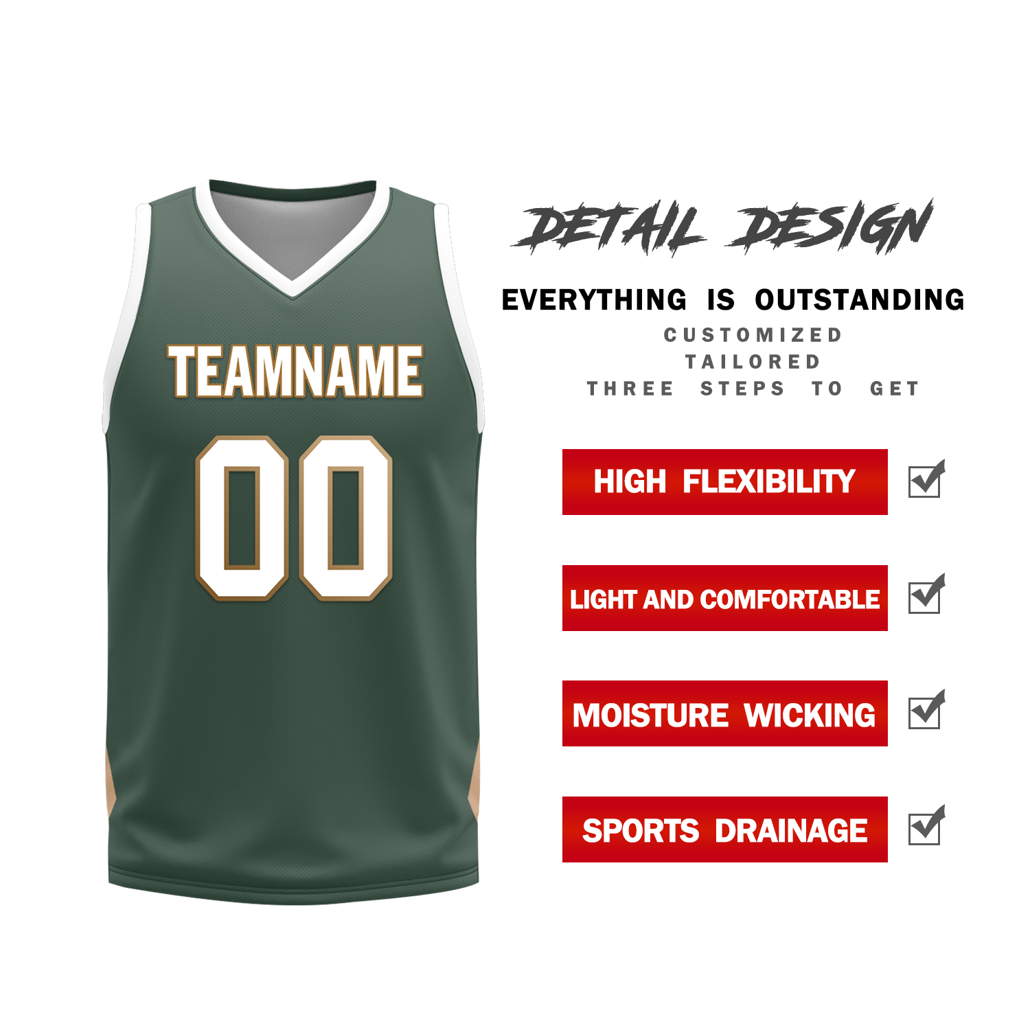 Custom White Green Classic Style Reversible Basketball Uniform Personalized Ordinary BBJR-D017002