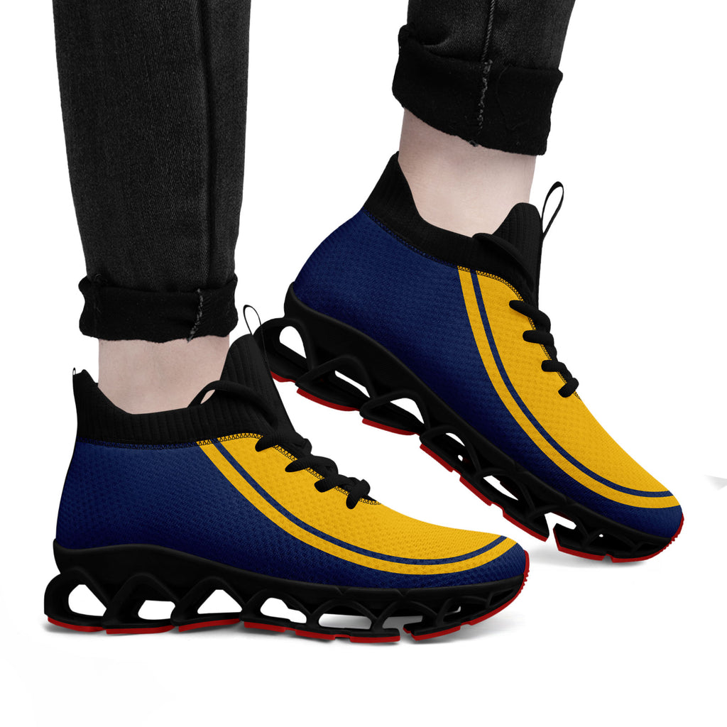 Custom Navy Yellow Maxsoul Shoes Personalized Sneaker FN030XD-D020388-13
