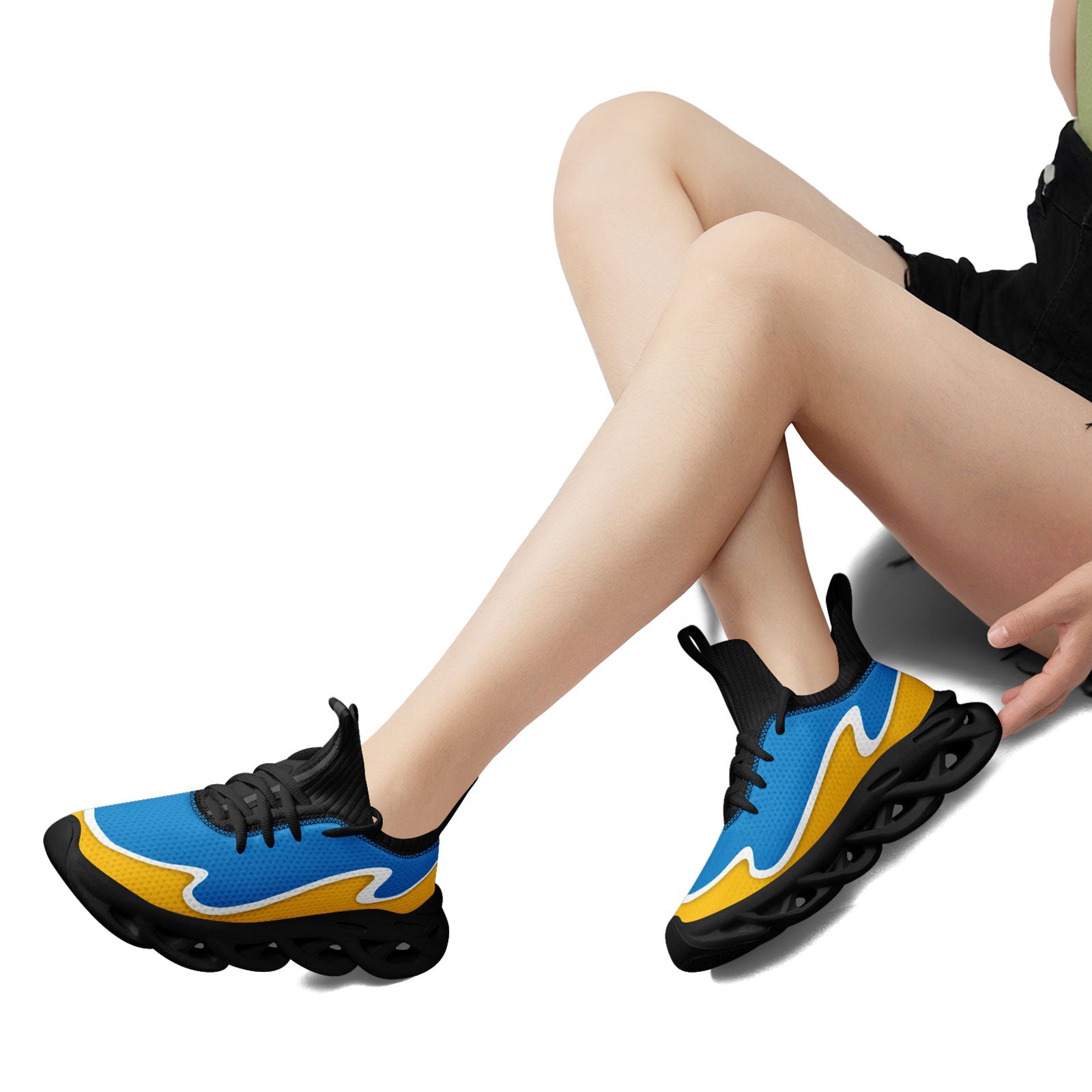 Custom Blue Yellow Maxsoul Shoes Personalized Sneaker FN030A-E020011-21