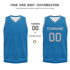 Custom Blue Classic Style Sports Uniform Basketball Jersey BBJ01-D020105-11