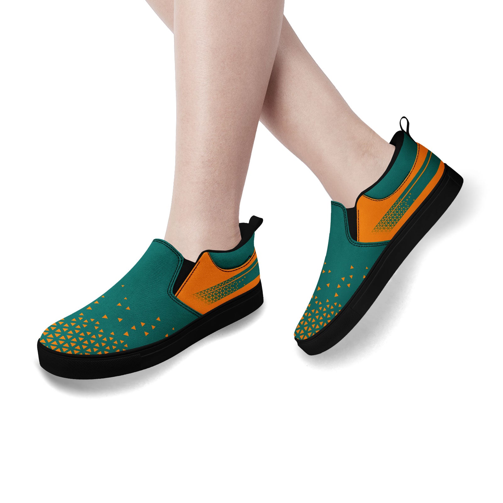 Custom Canvas Sneakers Personalized Slip On Shoes FN071-E023042-6