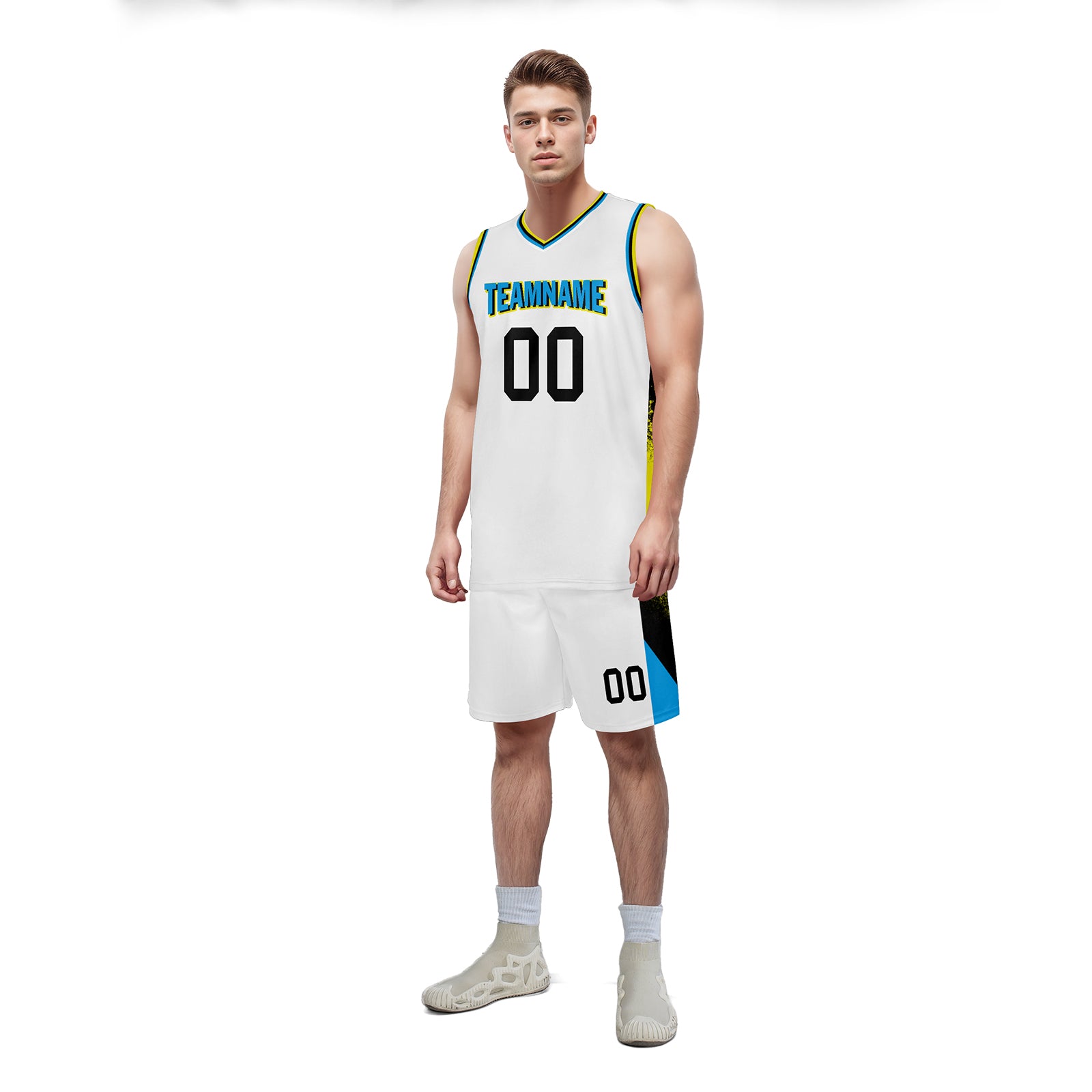 Custom White Splash-Ink City Edition Personalized Sports Uniform Authentic Basketball Jersey BBJ01-D06101-12