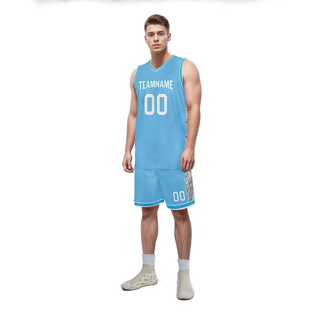 Custom Blue City Edition Personalized Sports Uniform Authentic Basketball Jersey BBJ01-D06101-6