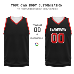 Custom Black Red Classic Style Sports Uniform Basketball Jersey BBJ01-bd0a700f