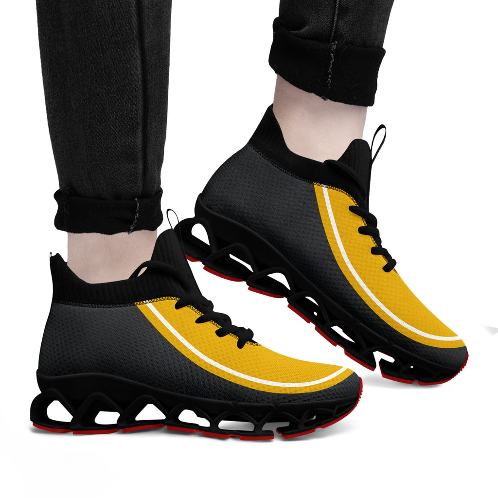 Custom Yellow Dark Gray Maxsoul Shoes Personalized Sneaker FN030XD-D020388-1