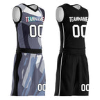 Custom Camouflage Black Brooklyn City Edition Personalized Reversible Basketball Set Sports Basketball Jersey BBJ01R-D0610-3