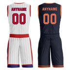 Custom White Red Black New York City Edition Personalized Reversible Basketball Set Sports Basketball Jersey BBJ01R-D0610-20