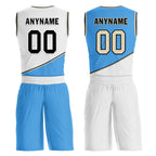 Custom Blue White Atlanta City Edition Personalized Reversible Basketball Set Sports Basketball Jersey BBJ01R-D0610-1
