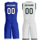 Custom Lake Blue White Milwaukee City Edition Personalized Reversible Basketball Set Sports Basketball Jersey BBJ01R-D0610-17