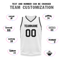 Custom White Black Classic Style Sports Uniform Basketball Jersey BBJ01-bd0a7008