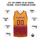 Custom Yellow Orange Fade Fashion Sports Uniform Basketball Jersey BBJ01-D020102-10