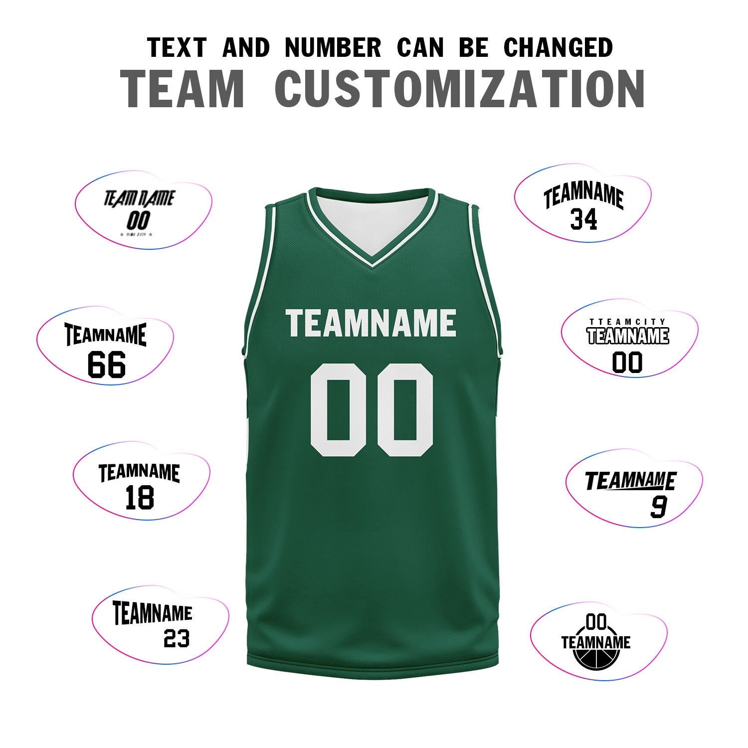 Custom Green Classic Style Sports Uniform Basketball Jersey BBJ01-D020105-22