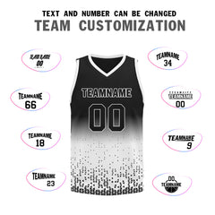 Custom Black White Fade Fashion Sports Uniform Basketball Jersey BBJ01-D020102-2