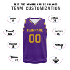 Custom Purple Classic Style Sports Uniform Basketball Jersey BBJ01-D020105-14