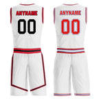 Custom Red White Black Houston City Edition Personalized Reversible Basketball Set Sports Basketball Jersey BBJ01R-D0610-11