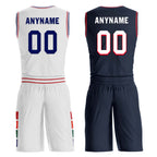 Custom White Red Black Philadelphia City Edition Personalized Reversible Basketball Set Sports Basketball Jersey BBJ01R-D0610-23