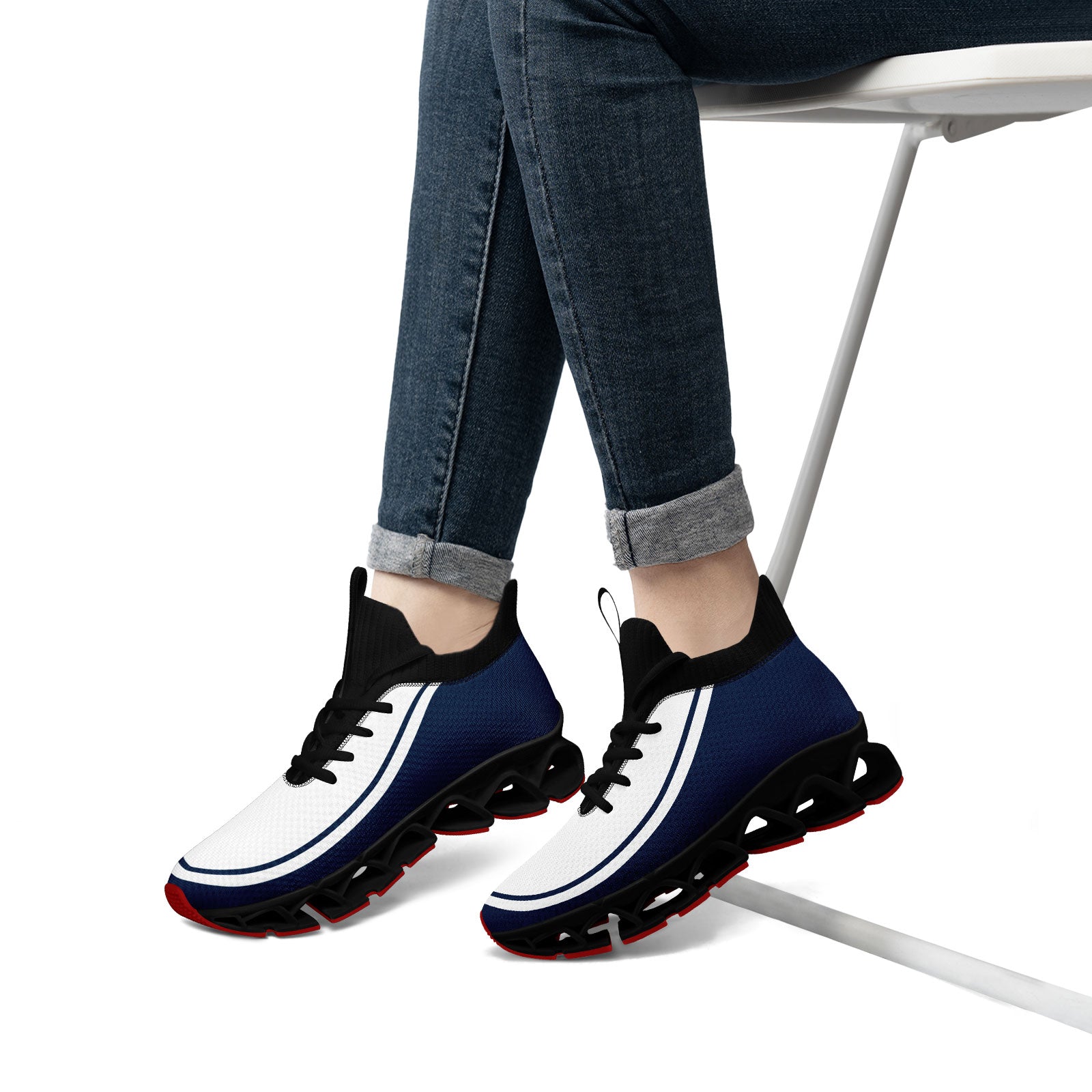 Custom Navy White Maxsoul Shoes Personalized Sneaker FN030XD-D020388-24