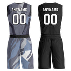 Custom Camouflage Black Brooklyn City Edition Personalized Reversible Basketball Set Sports Basketball Jersey BBJ01R-D0610-3