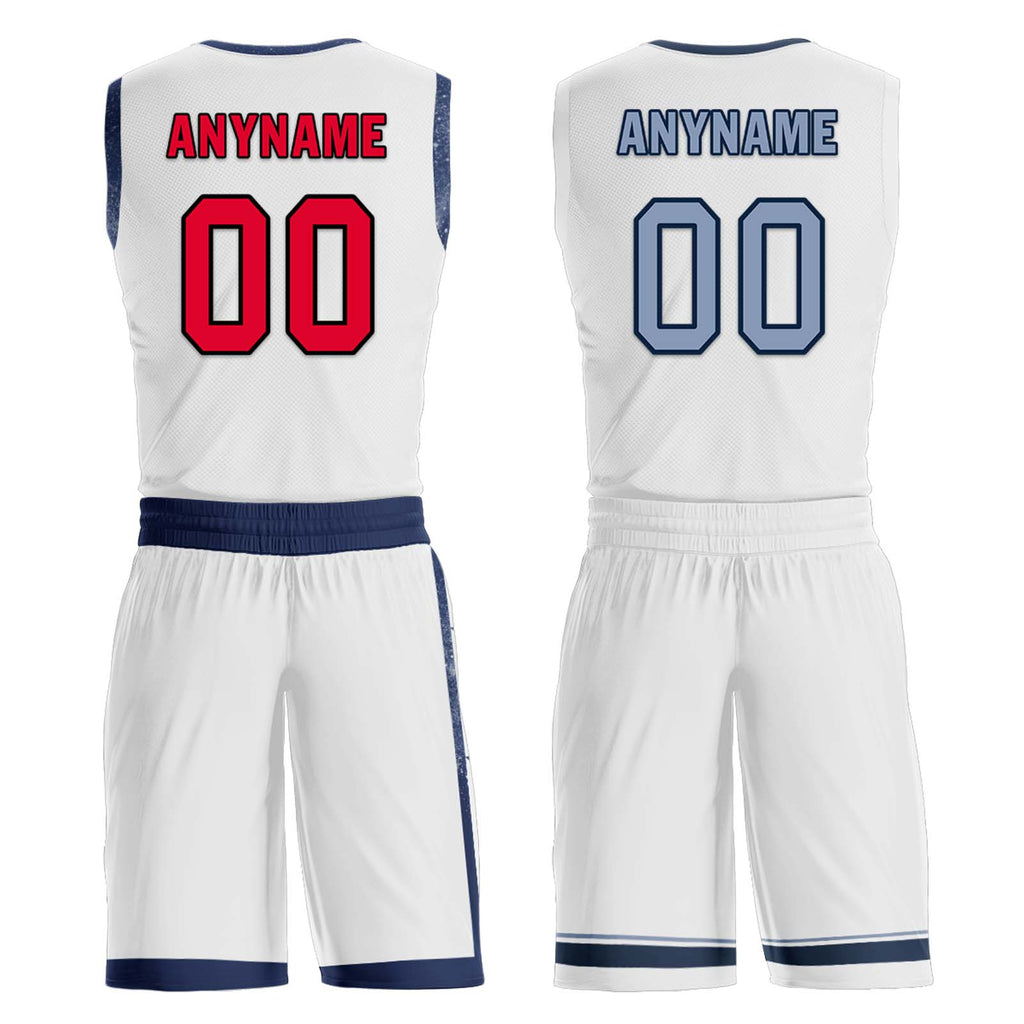 Custom White Bronze Washington City Edition Personalized Reversible Basketball Set Sports Basketball Jersey BBJ01R-D0610-30