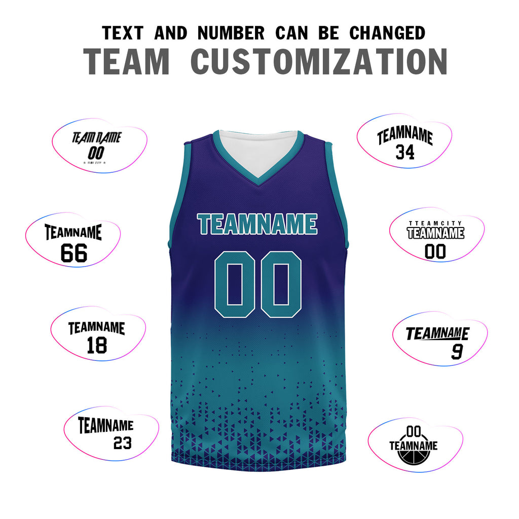 Custom Blue Fade Fashion Sports Uniform Basketball Jersey BBJ01-D020102-9