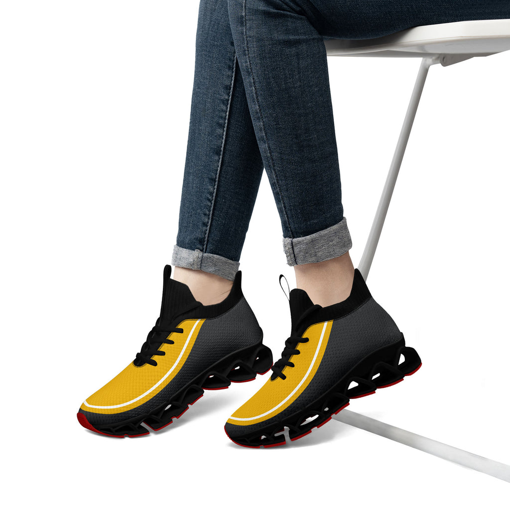 Custom Yellow Dark Gray Maxsoul Shoes Personalized Sneaker FN030XD-D020388-1