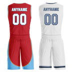 Custom Red White Memphis City Edition Personalized Reversible Basketball Set Sports Basketball Jersey BBJ01R-D0610-15