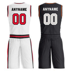 Custom White Red Black Detroit City Edition Personalized Reversible Basketball Set Sports Basketball Jersey BBJ01R-D0610-9