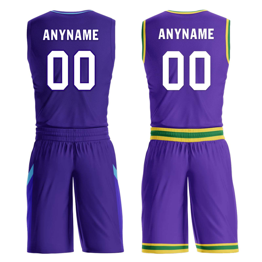Custom Purple White Utah City Edition Personalized Reversible Basketball Set Sports Basketball Jersey BBJ01R-D0610-29