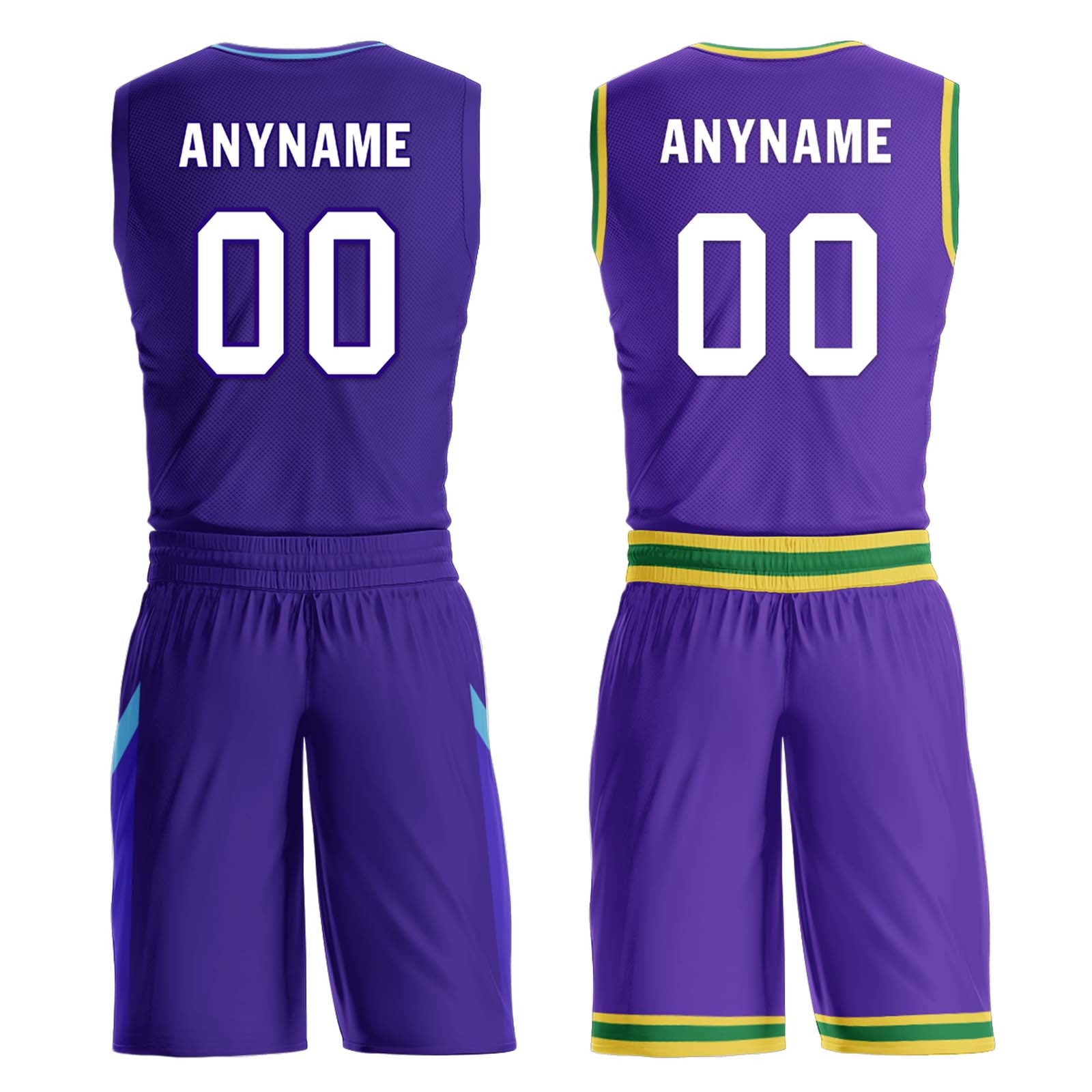 Custom Purple White Utah City Edition Personalized Reversible Basketball Set Sports Basketball Jersey BBJ01R-D0610-29