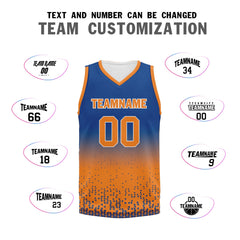 Custom Blue Orange Fade Fashion Sports Uniform Basketball Jersey BBJ01-D020102-3